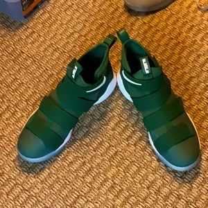 Green high top Nike sneakers